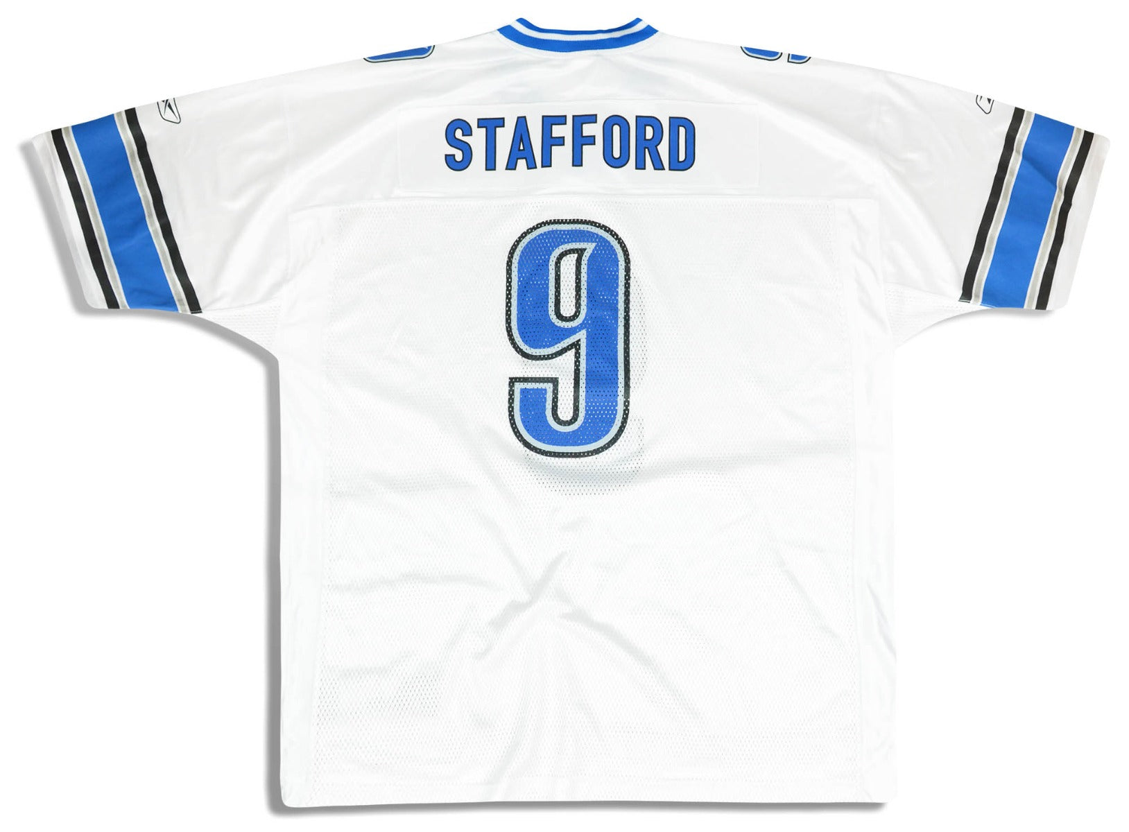 Matthew Stafford On Field Detroit Lions Blue Game Jersey Nike L