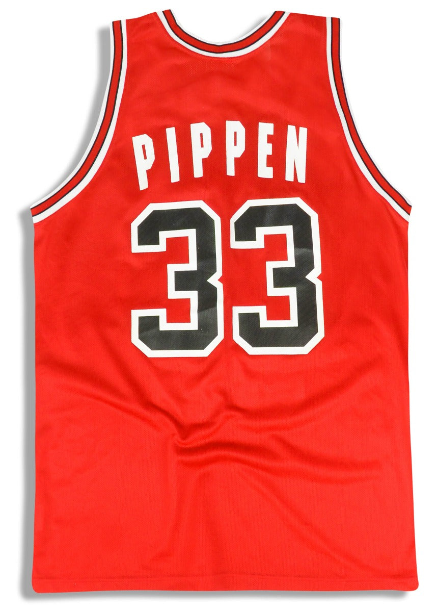 Chicago Bulls Vintage 90's Scottie Pippen Champion Jersey Mens 44 L Black  EUC