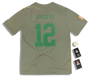 2018 GREEN BAY PACKERS RODGERS #12 SALUTE TO SERVICE NIKE LIMITED JERSEY (ALTERNATE) Y - W/TAGS