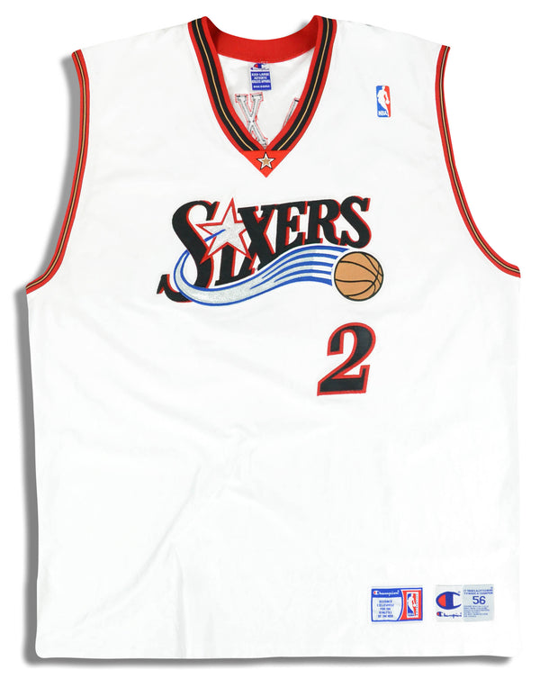 2000-02 PHILADELPHIA 76ERS IVERSON #3 CHAMPION JERSEY (HOME) XXL - Classic  American Sports