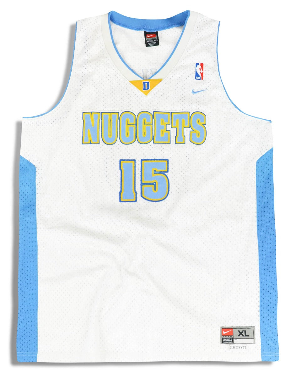 Vintage Nike Denver Nuggets Carmelo Anthony 15 Rookie Swingman Jersey Mens  XL