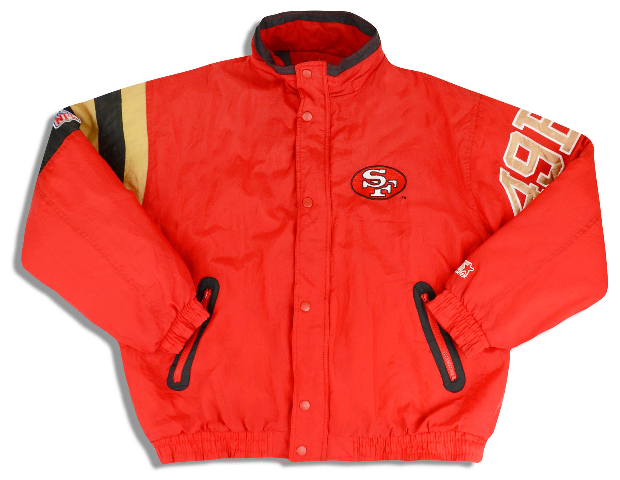 1990-95 SAN FRANCISCO 49ERS STARTER RAIN COAT XL - Classic American Sports