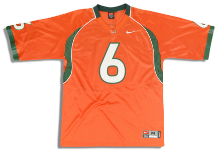 2004-05 MIAMI HURRICANES ROLLE #6 NIKE JERSEY (HOME) M