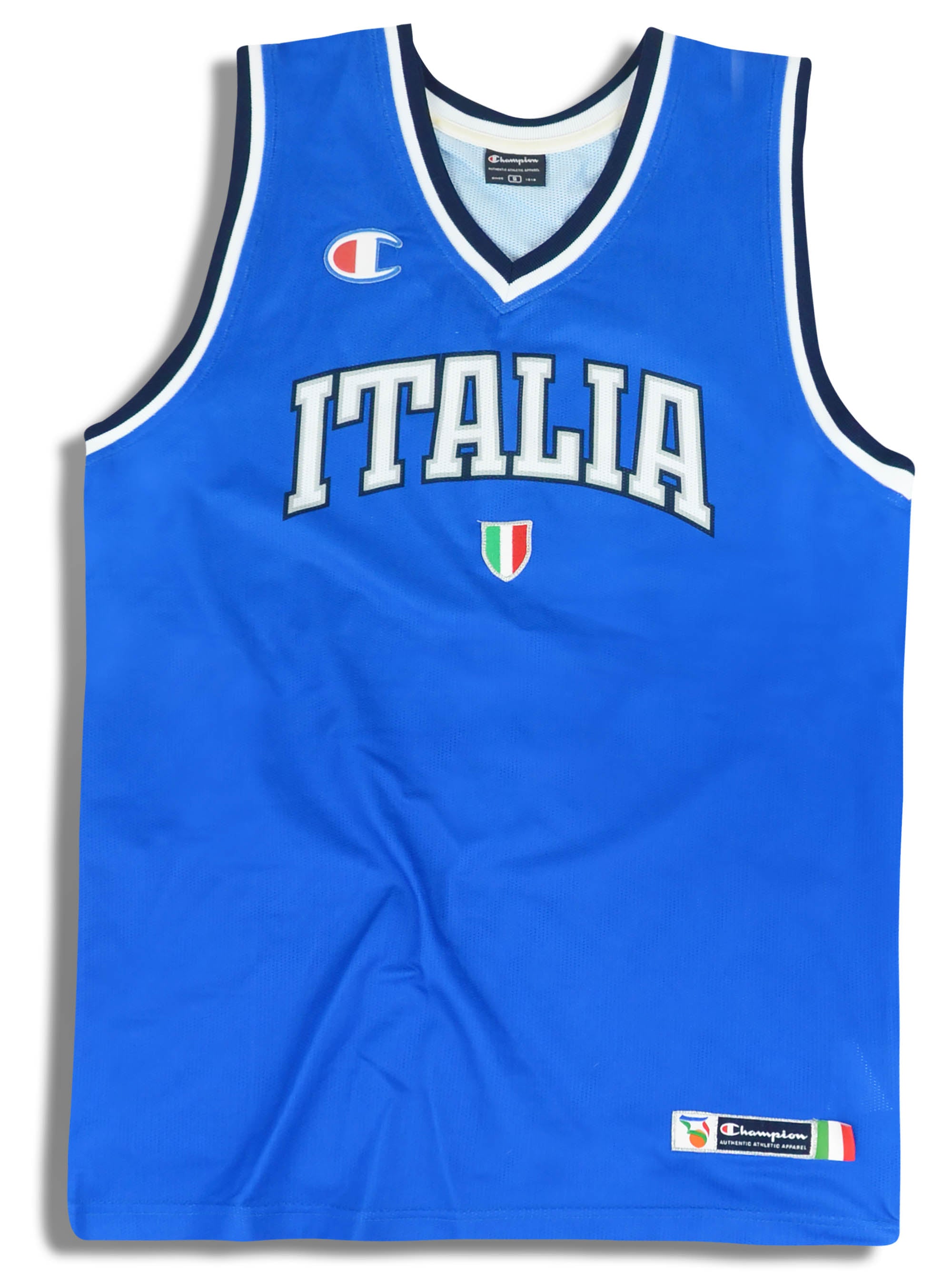 2000's ITALY NATIONAL BASKETBALL TEAM CHAMPION JERSEY (HOME) S - Classic  American Sports