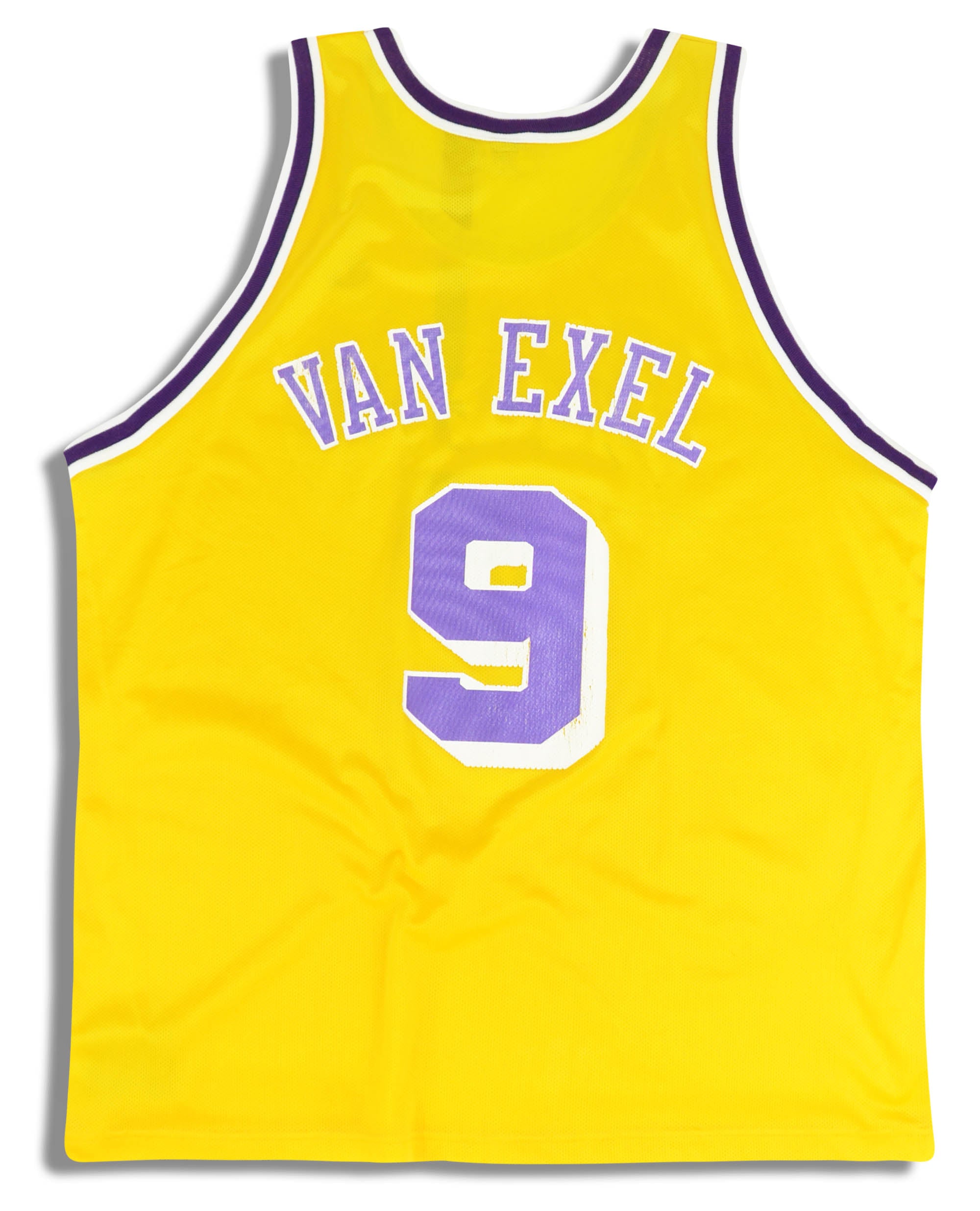 1995-98 LA LAKERS VAN EXEL #9 CHAMPION JERSEY (HOME) XL