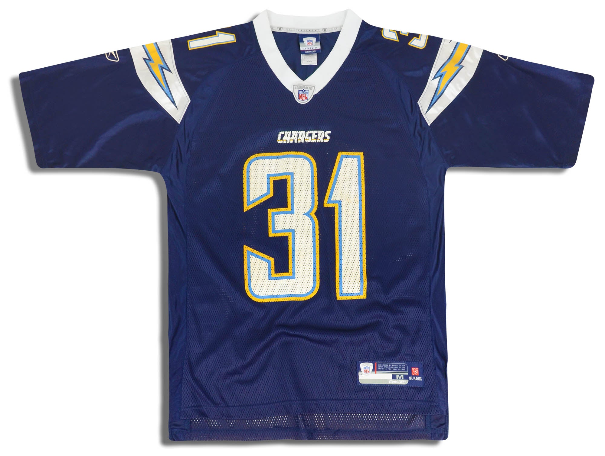 2007 SAN DIEGO CHARGERS CROMARTIE #31 REEBOK ON FIELD JERSEY (HOME) M -  Classic American Sports