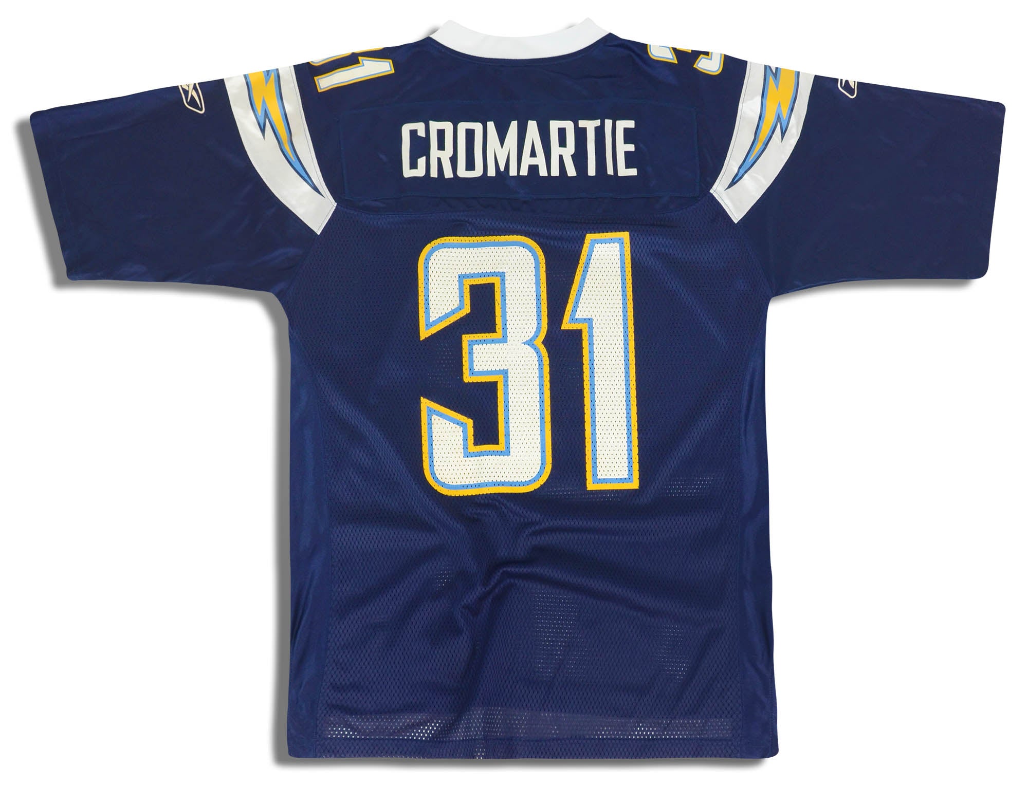 2007 SAN DIEGO CHARGERS CROMARTIE #31 REEBOK ON FIELD JERSEY (HOME) M -  Classic American Sports