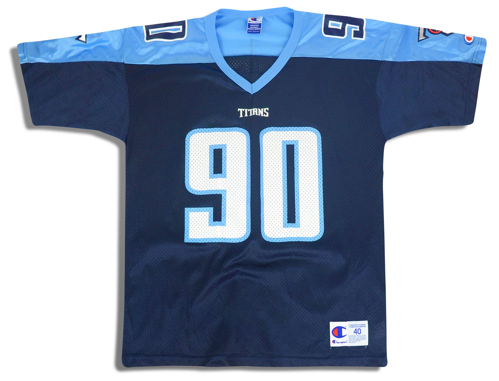 1999-00 TENNESSEE TITANS KEARSE #90 CHAMPION JERSEY (HOME) M