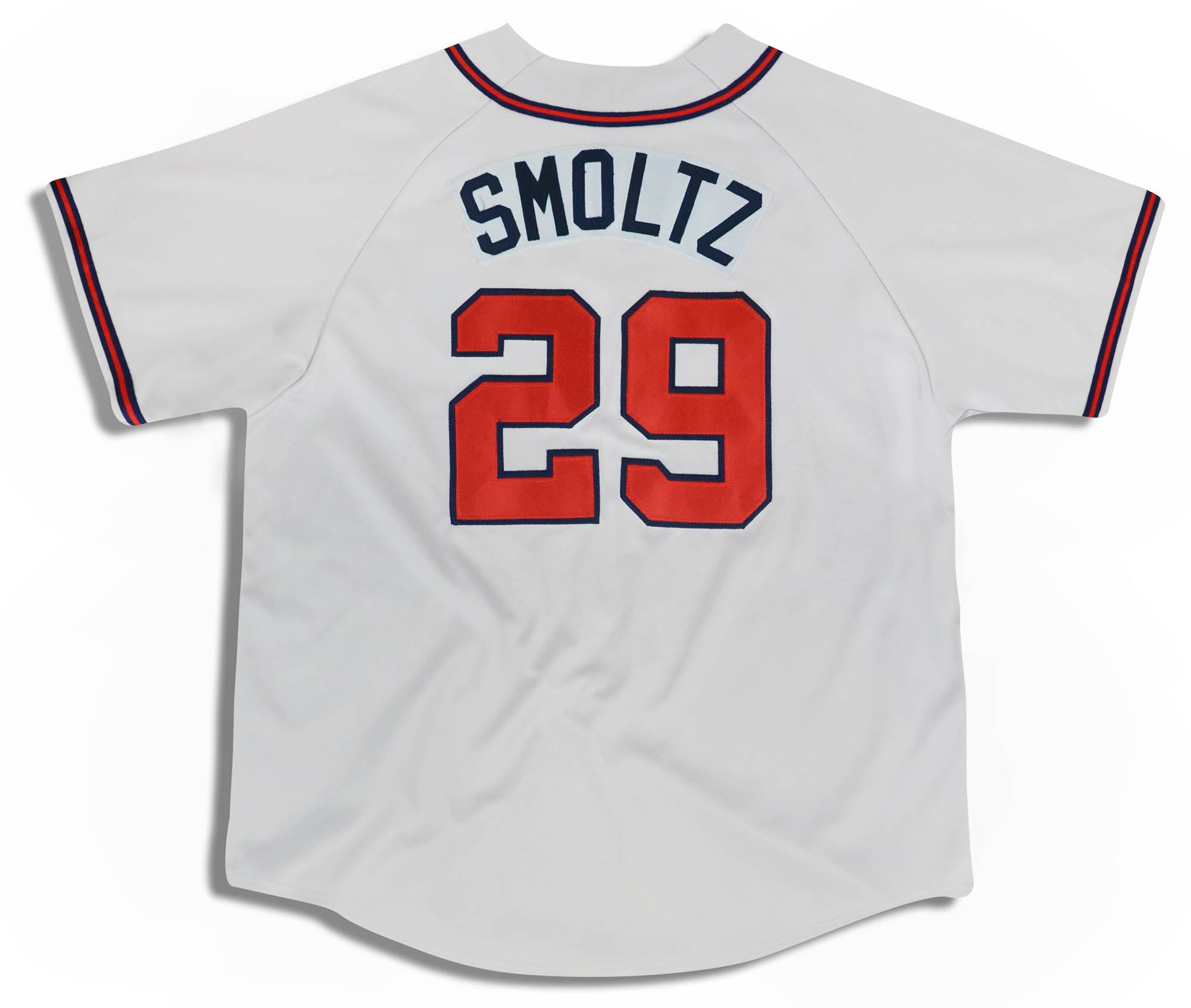 BOSTON RED SOX #29 MAJESTIC WHITE JERSEY STITCHED RED LETTERING