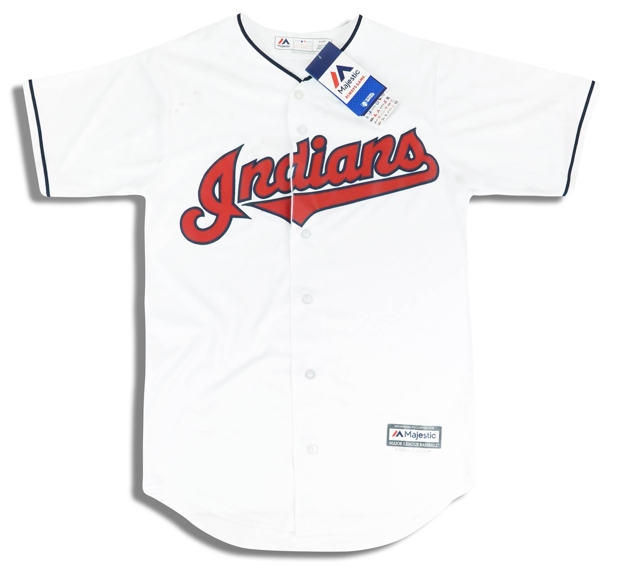 2018-19 CLEVELAND INDIANS MAJESTIC COOL BASE JERSEY (HOME) S - W