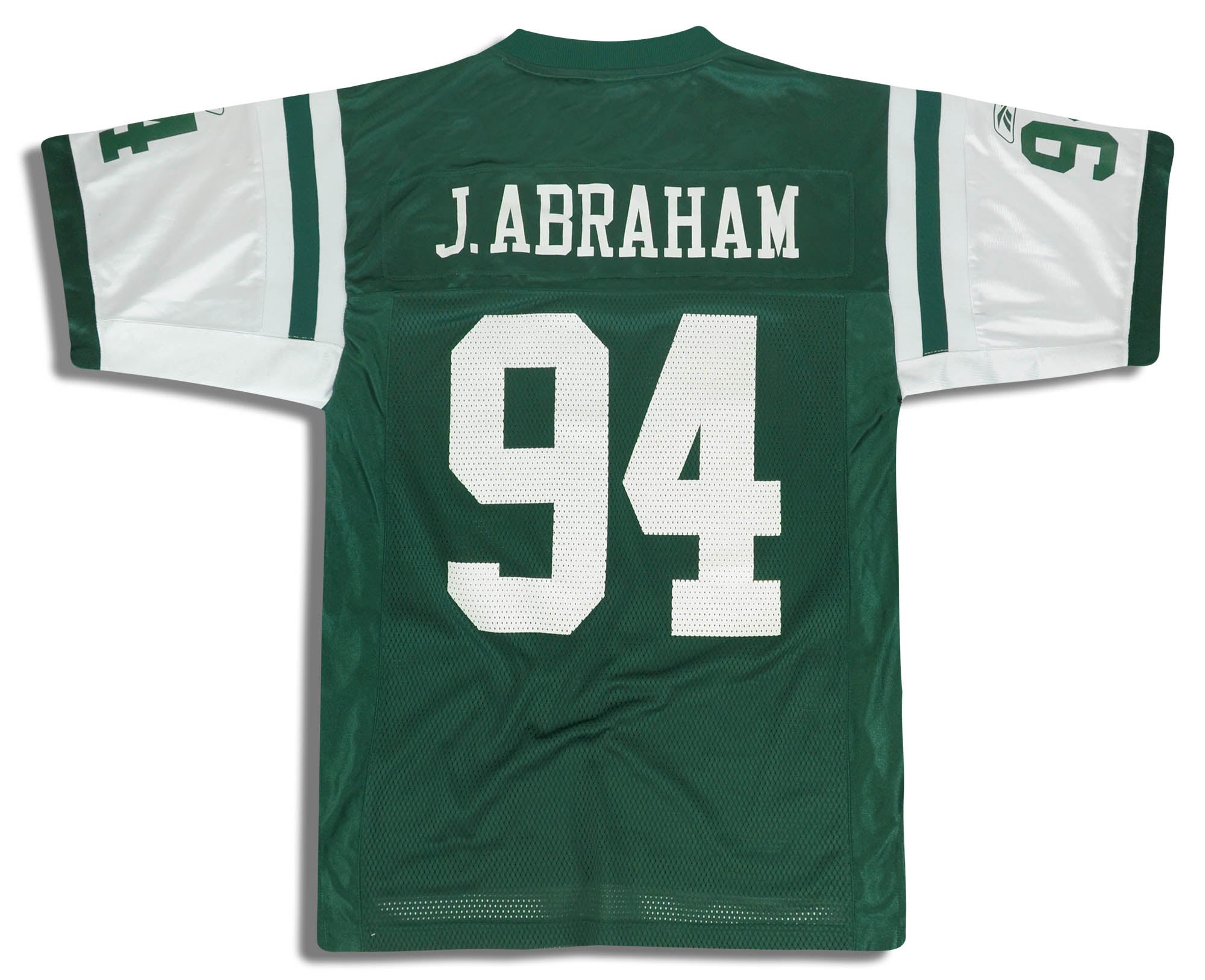 2002-04 NEW YORK JETS ABRAHAM #94 REEBOK ON FIELD JERSEY (HOME) S