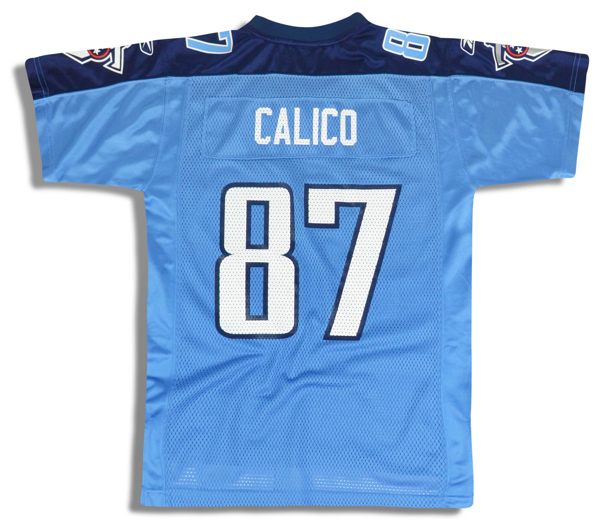 2005 TENNESSEE TITANS CALICO #87 REEBOK ON FIELD JERSEY (ALTERNATE) Y