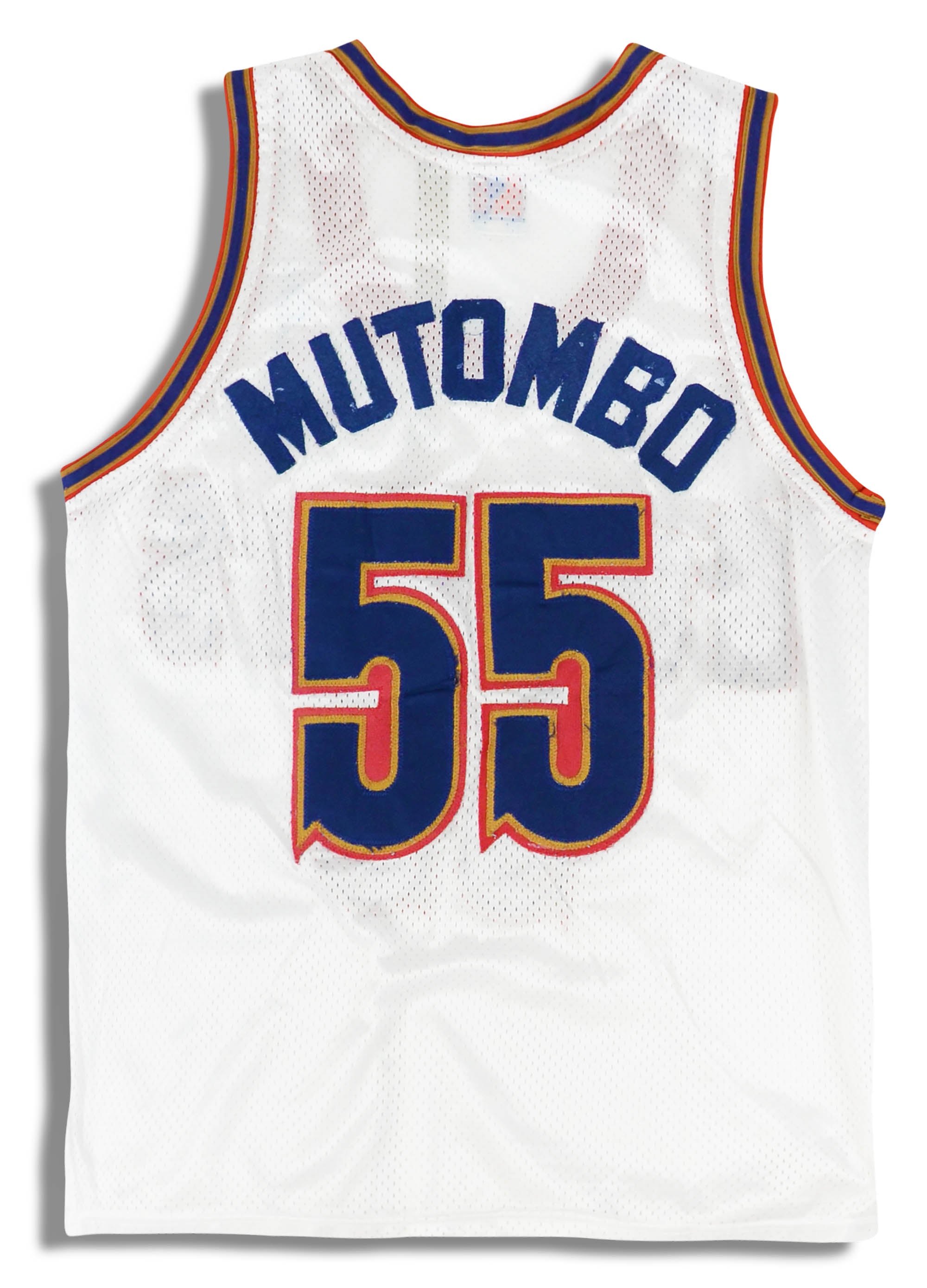 1993-95 DENVER NUGGETS MUTOMBO #55 CHAMPION JERSEY (AWAY) M