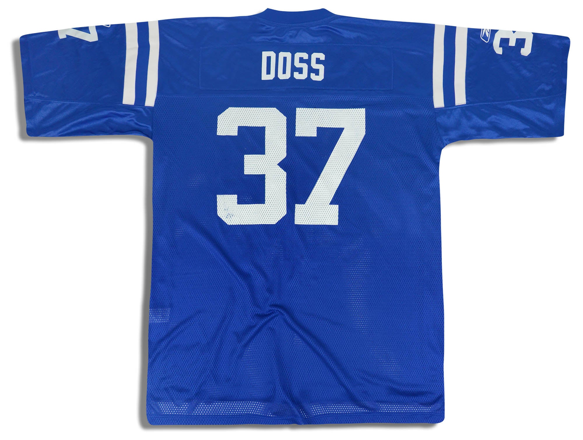 2002-04 INDIANAPOLIS COLTS DOSS #37 REEBOK ON FIELD JERSEY (HOME) XL