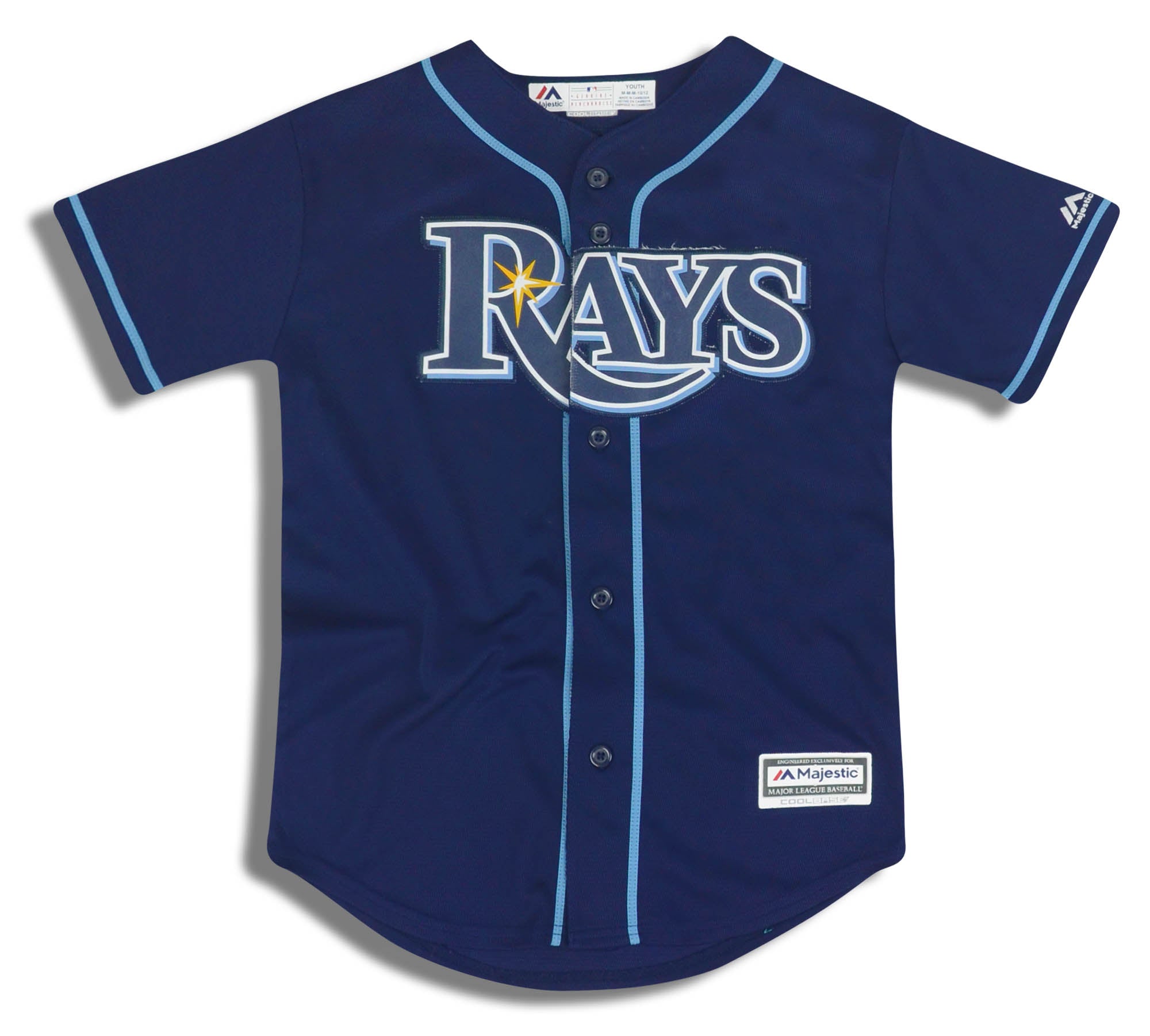 2009-14 TAMPA BAY RAYS MAJESTIC COOL BASE JERSEY (ALTERNATE) Y - Classic  American Sports