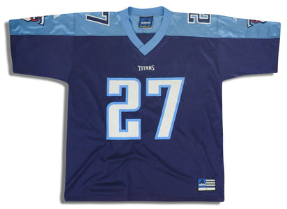 1999-00 TENNESSEE TITANS E. GEORGE #27 ADIDAS JERSEY (HOME) L