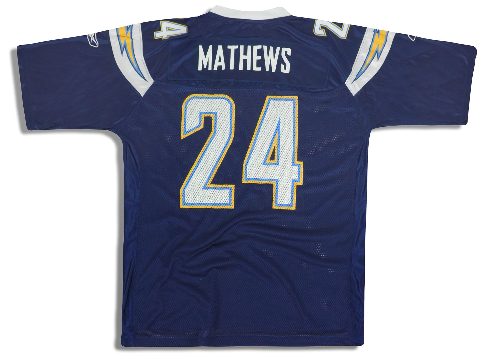 2010-11 SAN DIEGO CHARGERS MATHEWS #24 REEBOK ON FIELD JERSEY (HOME) L -  Classic American Sports