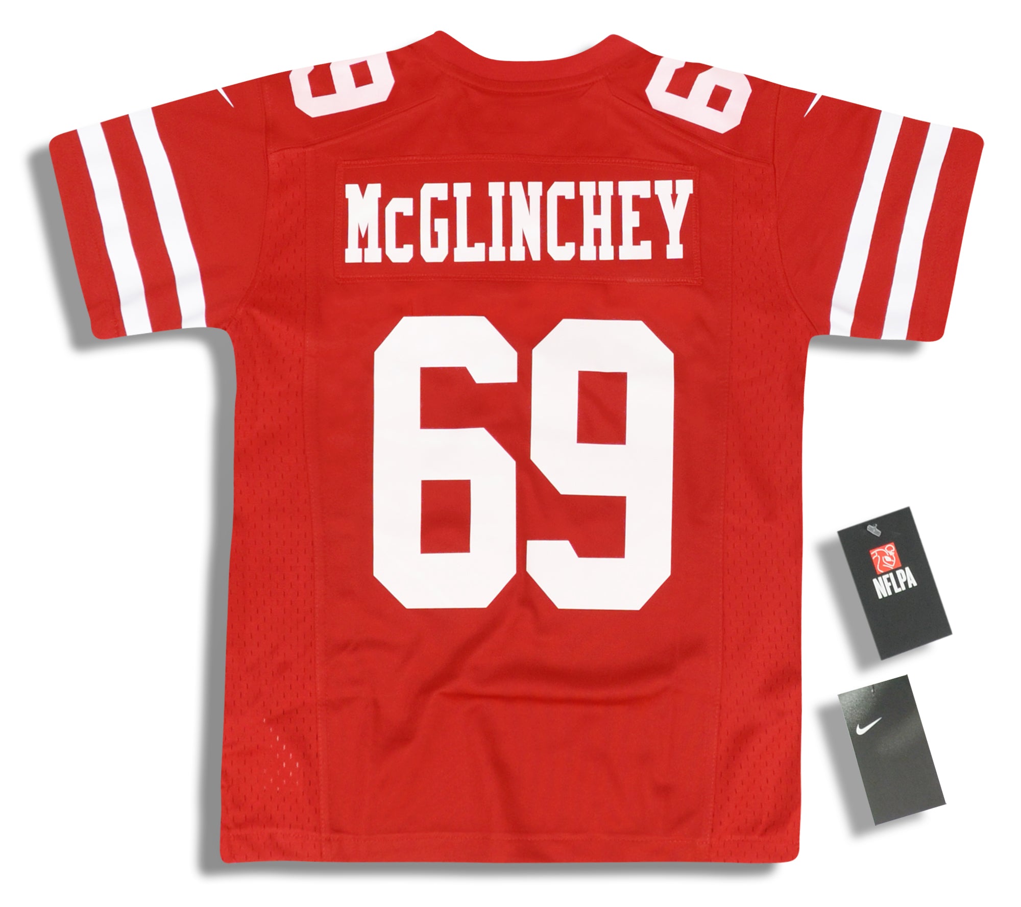 Nike San Francisco 49ers No69 Mike McGlinchey White Super Bowl LIV 2020 Rush Youth Stitched NFL Vapor Untouchable Limited Jersey