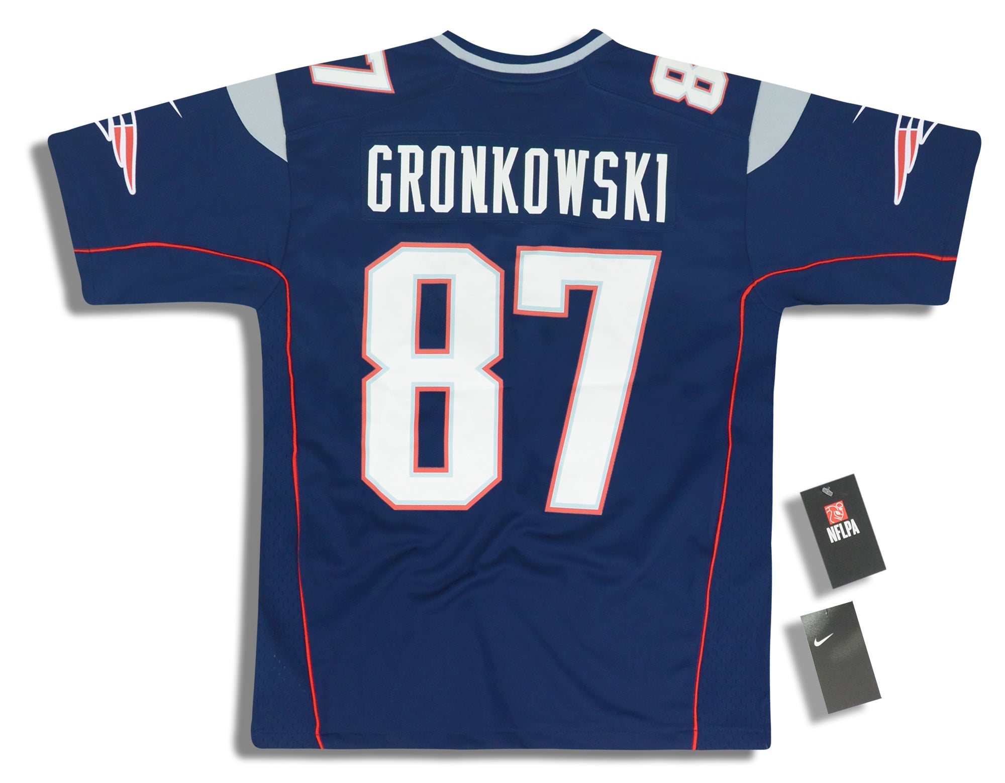 2018 NEW ENGLAND PATRIOTS GRONKOWSKI #87 NIKE GAME JERSEY (HOME) Y - W/TAGS
