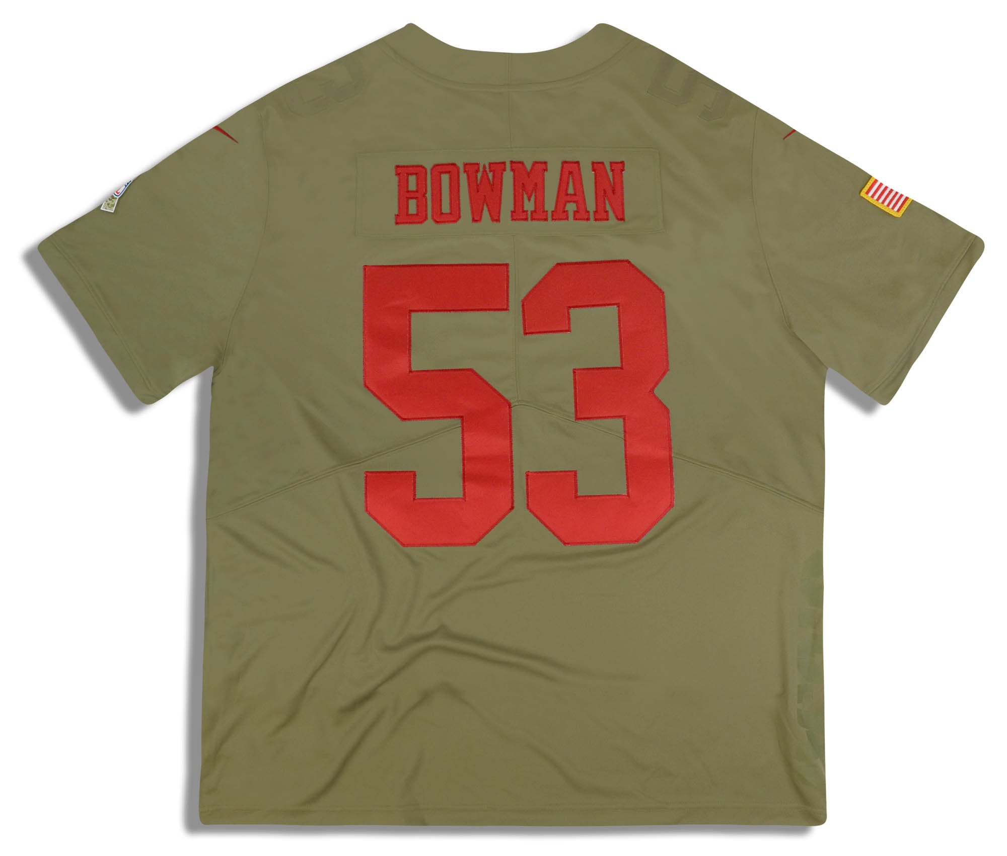 2017 SAN FRANCISCO 49ERS BOWMAN #53 SALUTE TO SERVICE NIKE LIMITED JERSEY (ALTERNATE) XXL - W/TAGS