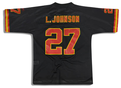 2007 KANSAS CITY CHIEFS L. JOHNSON #27 REEBOK ON FIELD JERSEY (ALTERNATE) M