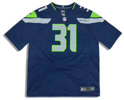 2018 SEATTLE SEAHAWKS CHANCELLOR #31 NIKE GAME JERSEY (HOME) XXL - *AS NEW*