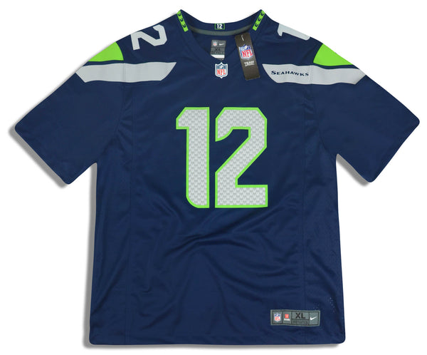 Seattle Seahawks #12 Fan NFL NIKE 12th Man On Field Blue Home