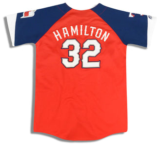 Men's Texas Rangers Josh Hamilton Majestic Royal Official Name and Number T- Shirt