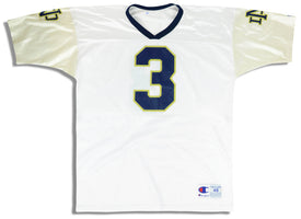 1995-97 NOTRE DAME FIGHTING IRISH POWLUS #3 CHAMPION JERSEY (AWAY) XL