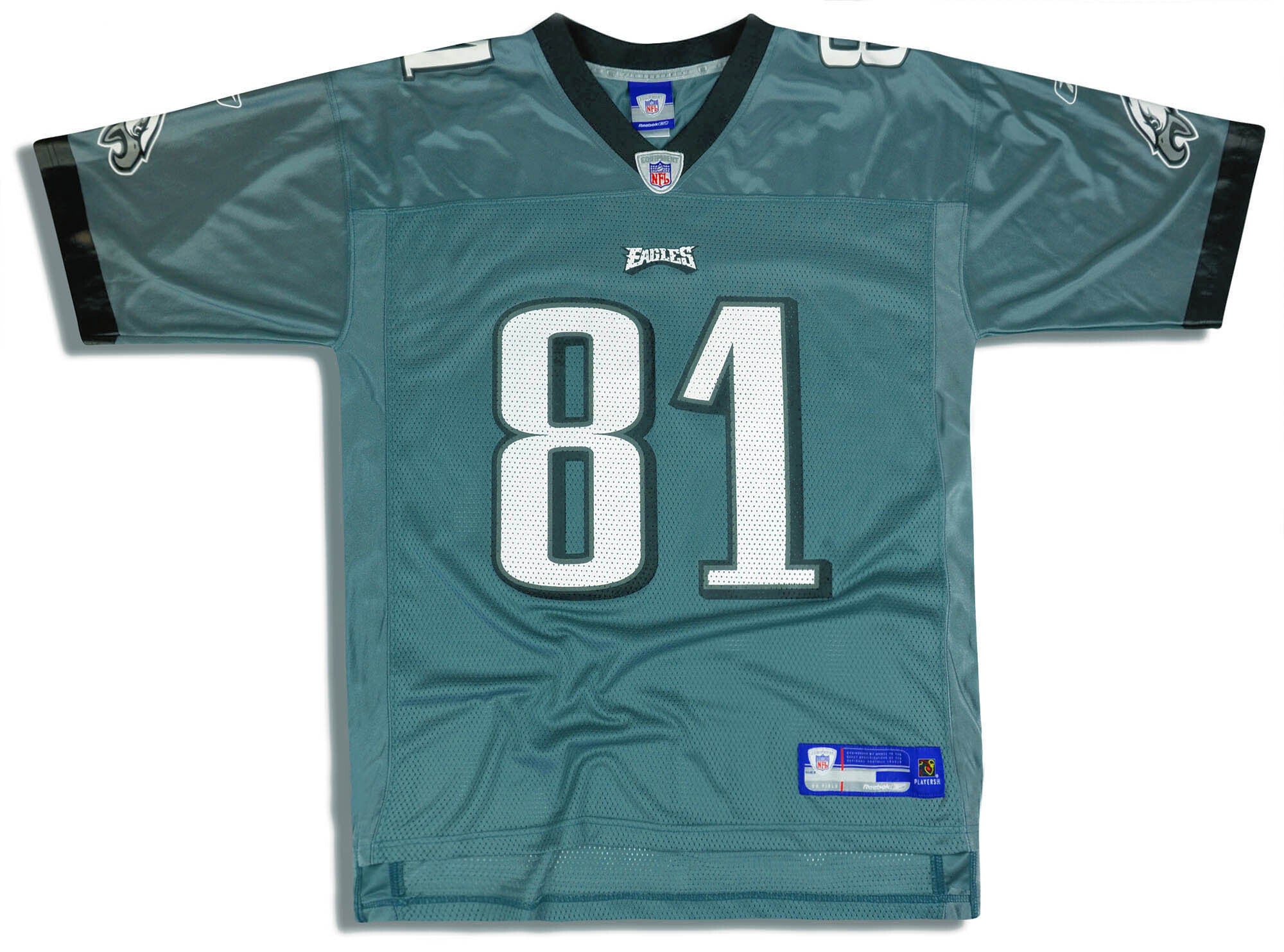 2005 PHILADELPHIA EAGLES OWENS #81 REEBOK ON FIELD JERSEY (HOME) L