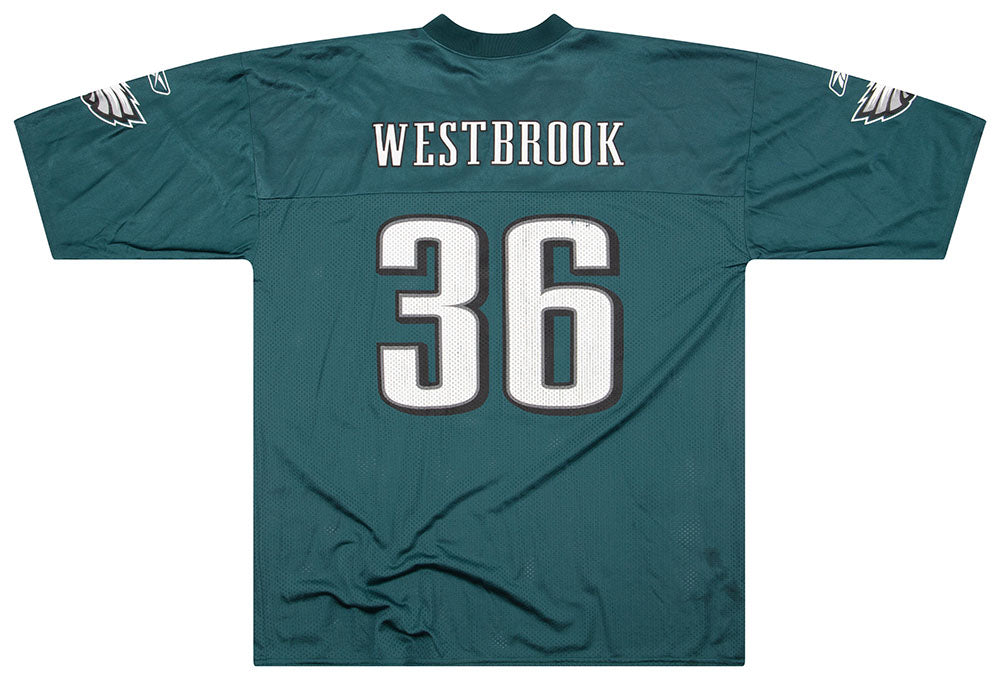 2005-06 PHILADELPHIA EAGLES WESTBROOK #36 REEBOK REPLICA JERSEY (HOME) XL