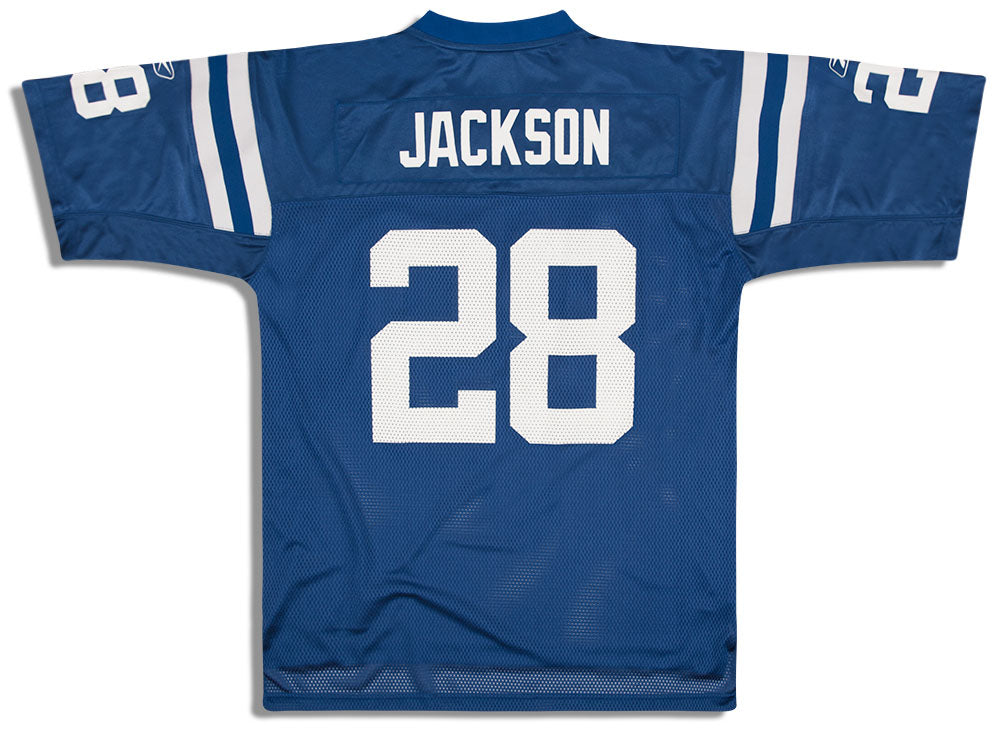 2007 INDIANAPOLIS COLTS JACKSON #28 REEBOK ON FIELD JERSEY (HOME) L