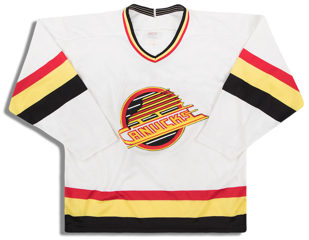CCM Vancouver Canucks Throwback Vintage White Jersey