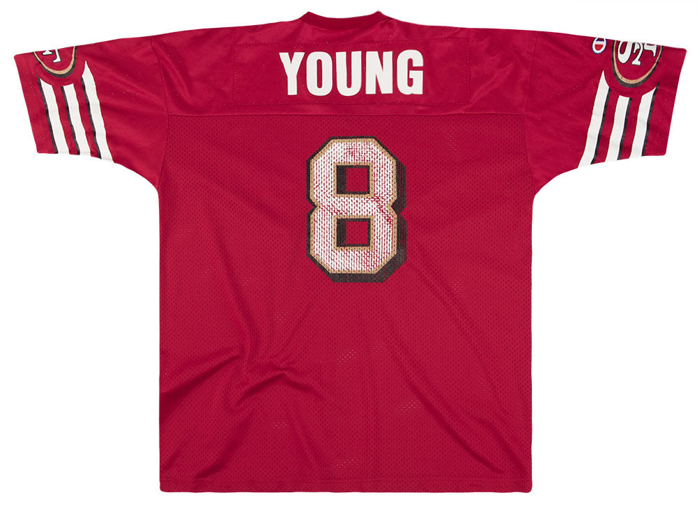 1996-98 SAN FRANCISCO 49ERS YOUNG #8 CHAMPION JERSEY (HOME) XL