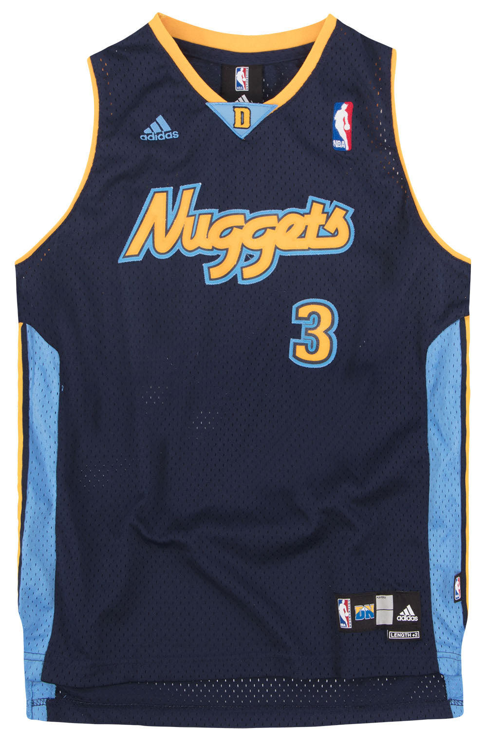 Vintage 2000's NBA Jersey Denver Nuggets Allen Iverson 3 