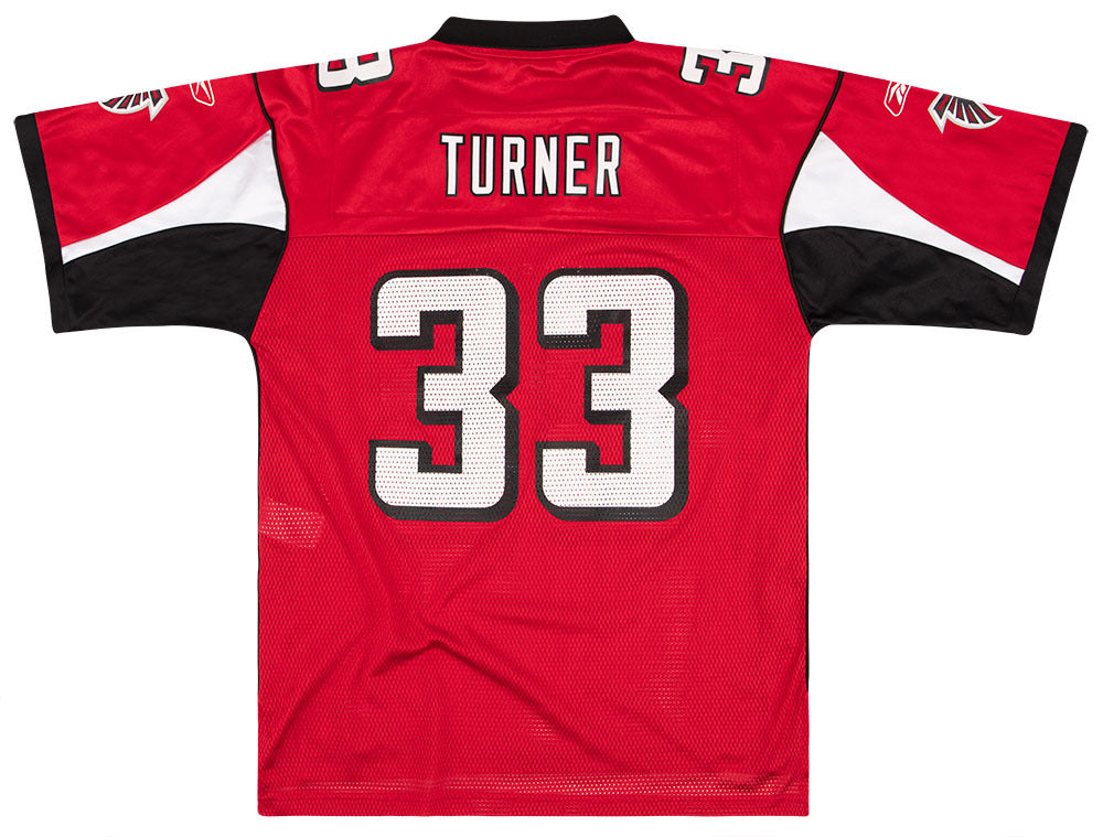 2008-11 ATLANTA FALCONS TURNER #33 REEBOK ON FIELD JERSEY (HOME) M