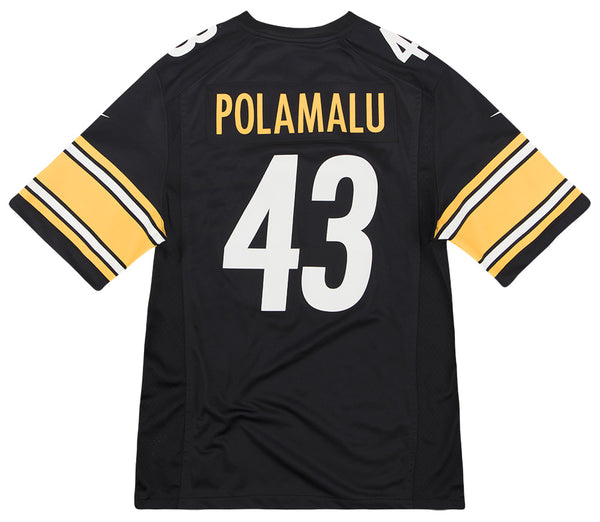 Pittsburgh Steelers #43 Troy Polamalu Home Jersey Size L NFL Players