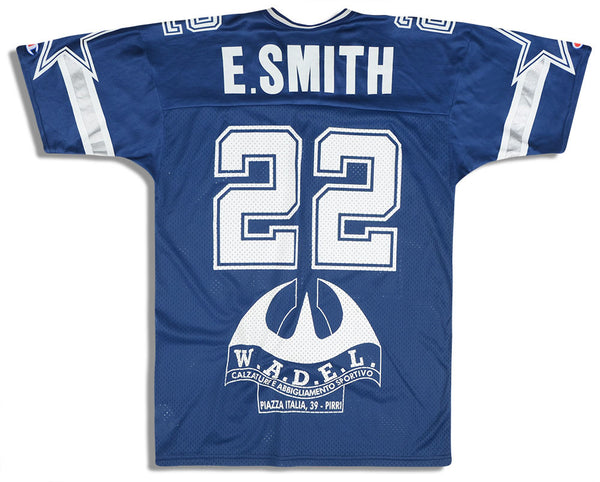 1996-97 DALLAS COWBOYS E. SMITH #22 NIKE JERSEY (AWAY) Y - Classic American  Sports