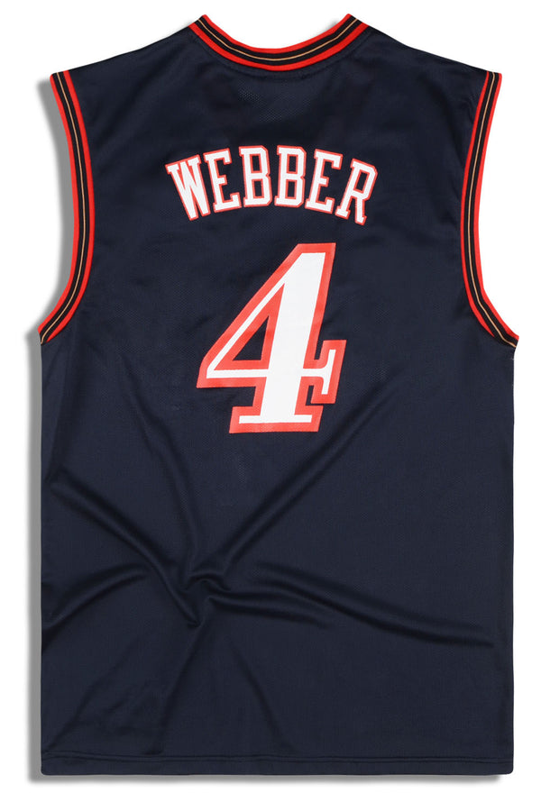 CHRIS WEBBER PHILADELPHIA SIXERS VINTAGE 2000'S REEBOK JERSEY