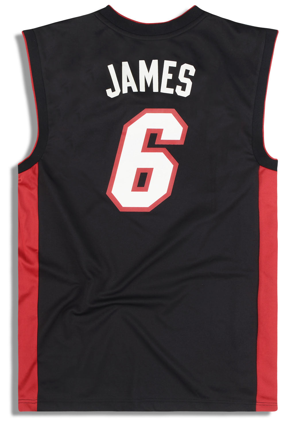 LeBron James adidas Black/White #6 Miami Heat Swingman Jersey