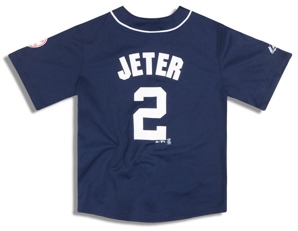 Majestic Blue Derek Jeter #2 New York Yankees Jersey, Size M