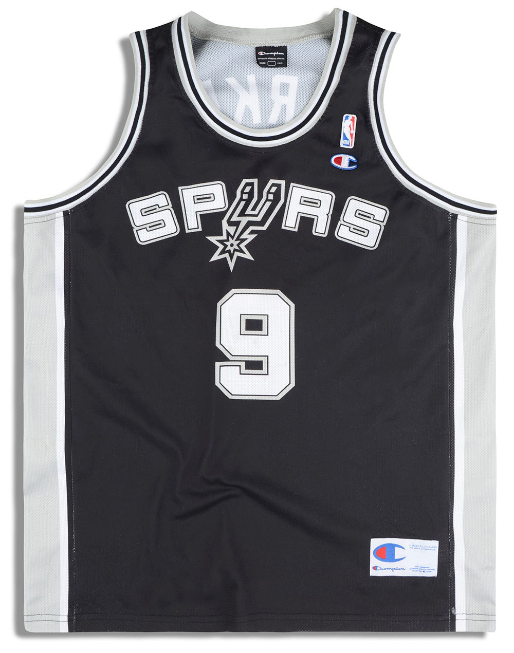 NBA San Antonio Spurs Black Swingman Jersey Tony Parker #9, Large
