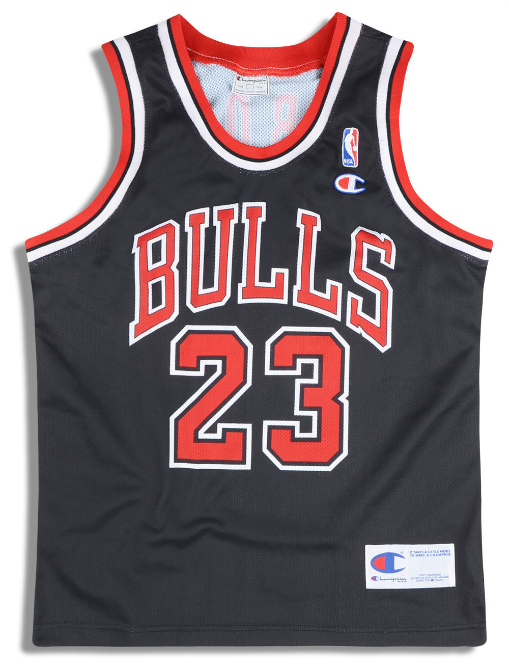 Chicago Bulls Michael Jordan Vintage Champion Jersey Faded Black