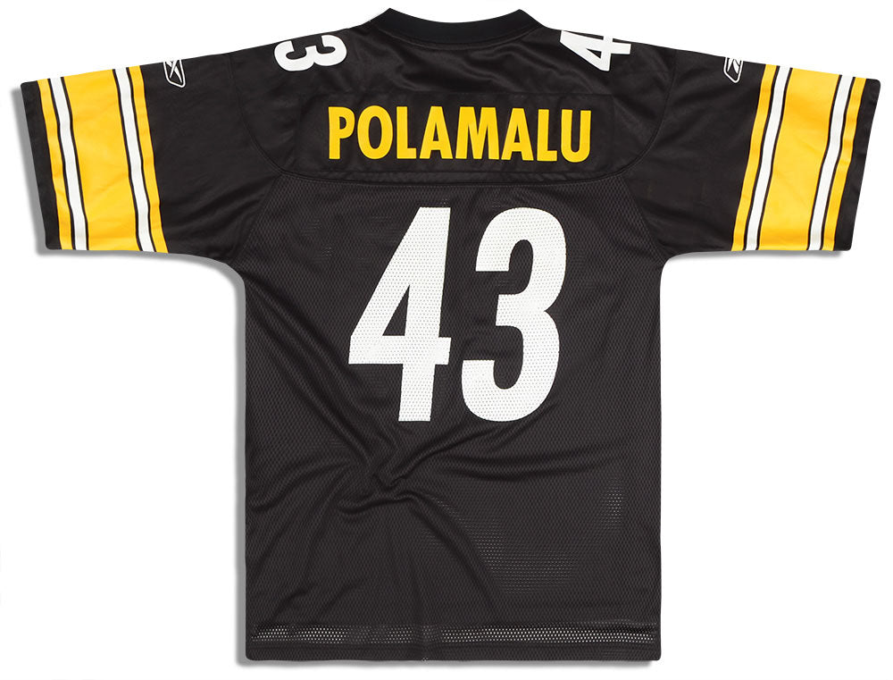 2005-06 PITTSBURGH STEELERS POLAMALU #43 REEBOK ON FIELD JERSEY (HOME) XXL