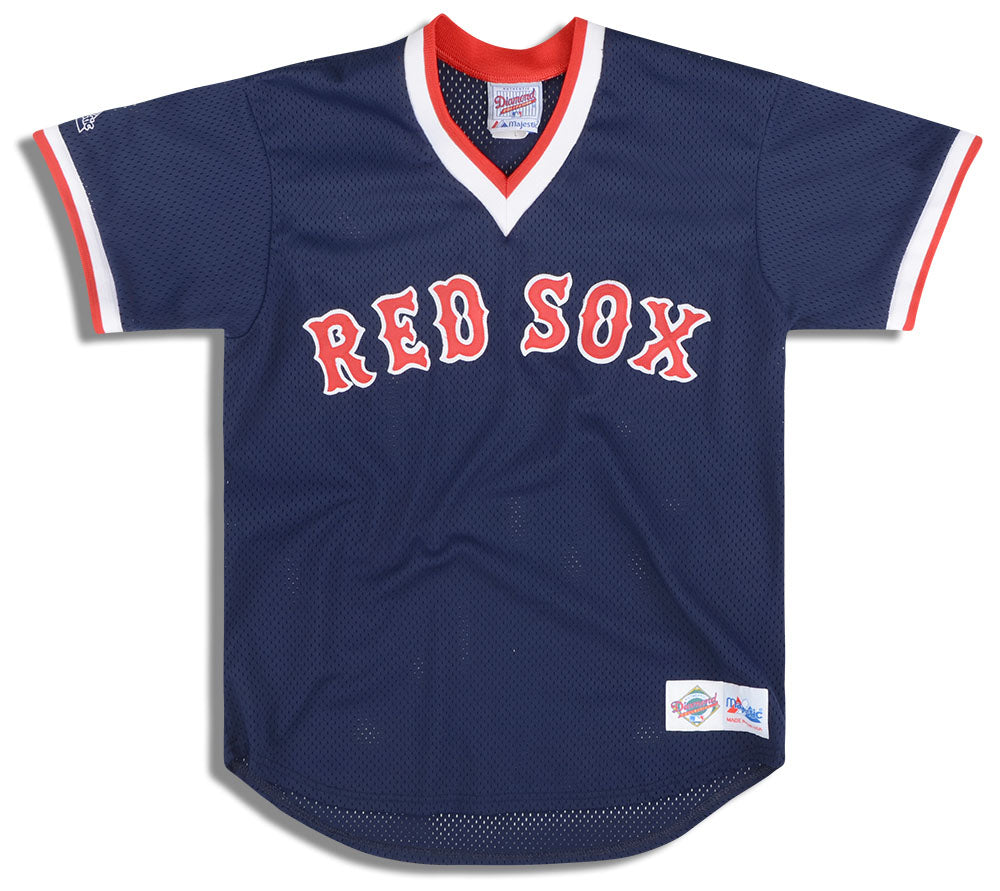 2000's BOSTON RED SOX MAJESTIC DIAMOND COLLECTION PRACTICE JERSEY L -  Classic American Sports
