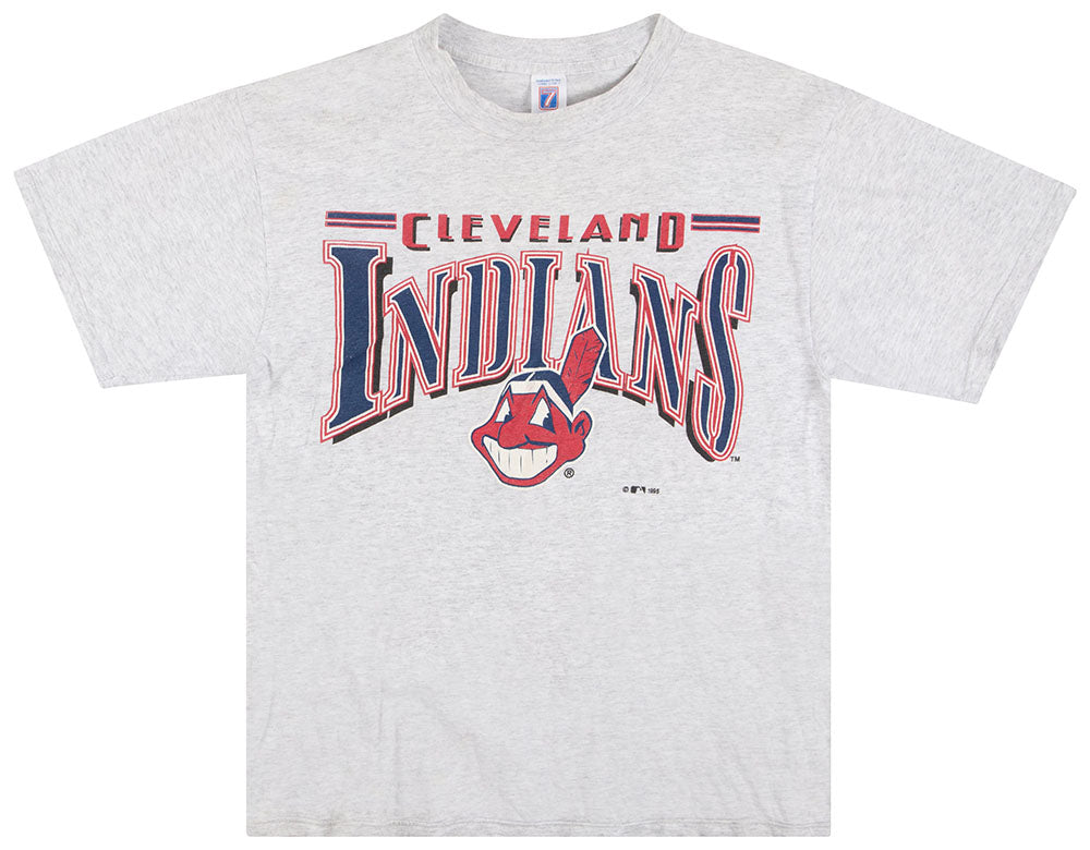 1995 CLEVELAND INDIANS LOGO 7 GRAPHIC TEE L - Classic American Sports