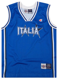 2000's ITALY NATIONAL BASKETBALL TEAM CHAMPION JERSEY (HOME) S - Classic  American Sports