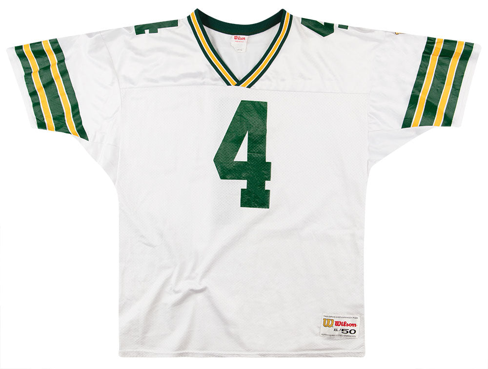 1992-96 GREEN BAY PACKERS FAVRE #4 WILSON JERSEY (AWAY) XL - Classic  American Sports