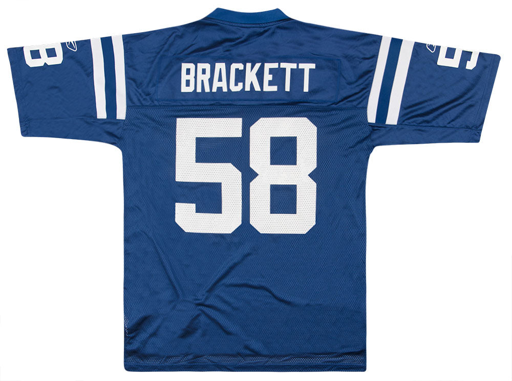 2008-11 INDIANAPOLIS COLTS BRACKETT #58 REEBOK ON FIELD JERSEY (HOME) -  Classic American Sports