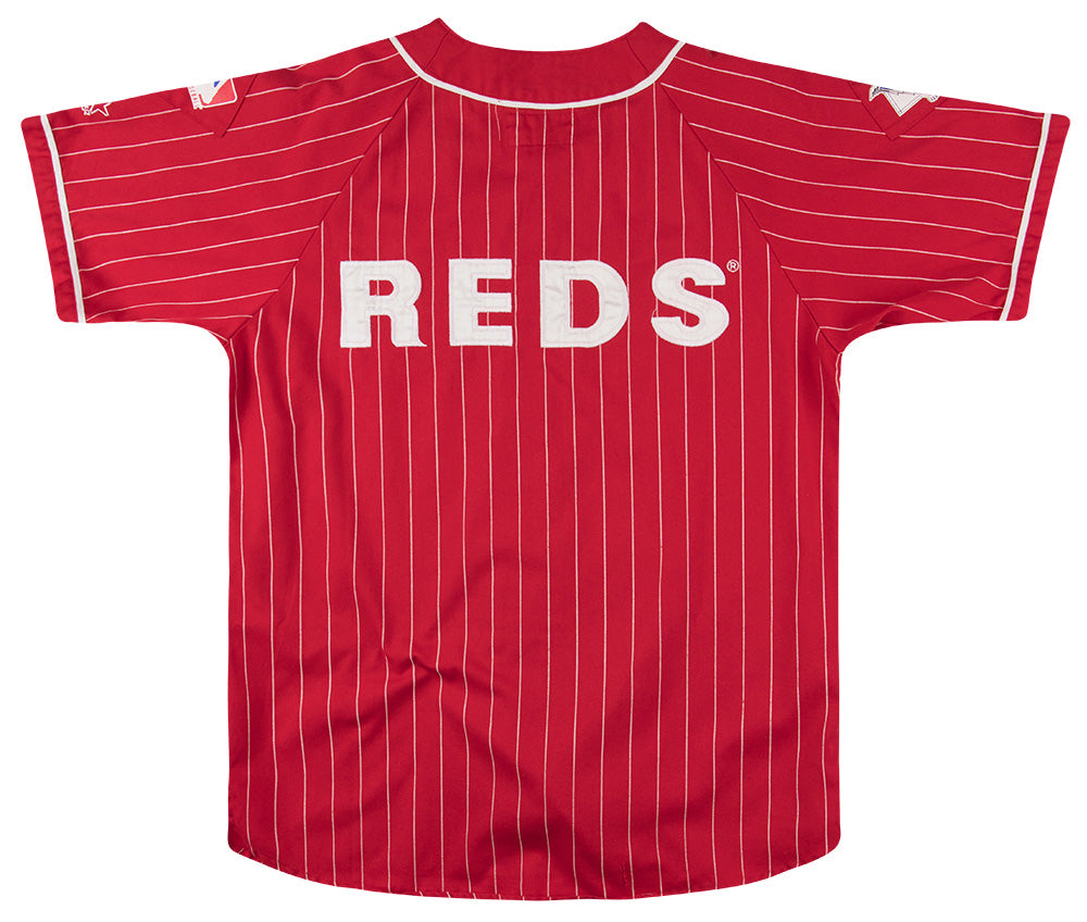 Majestic, Other, Vintage Majestic Cincinnati Reds Blank Pinstrip Jersey  Mens Xl Made Usa 9s